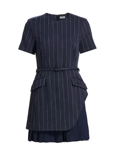 Simkhai Women's Blakely Striped Layered Minidress | Thumbnail 1 Simkhai Women's Blakely Striped Layered Minidress | Thumbnail 1