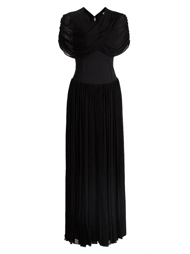 Women's Nancie Draped Jersey Gown - Black Women's Nancie Draped Jersey Gown - Black
