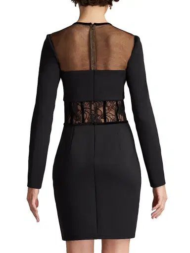 Sho by Tadashi Shoji Women's Illusion Lace Sheath Cocktail Dress - Black | Thumbnail 5 Sho by Tadashi Shoji Women's Illusion Lace Sheath Cocktail Dress - Black | Thumbnail 5