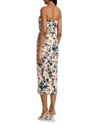Cinq à Sept Women's Tilsa Trailing Iris Draped Cocktail Dress | Thumbnail 5 Cinq à Sept Women's Tilsa Trailing Iris Draped Cocktail Dress | Thumbnail 5