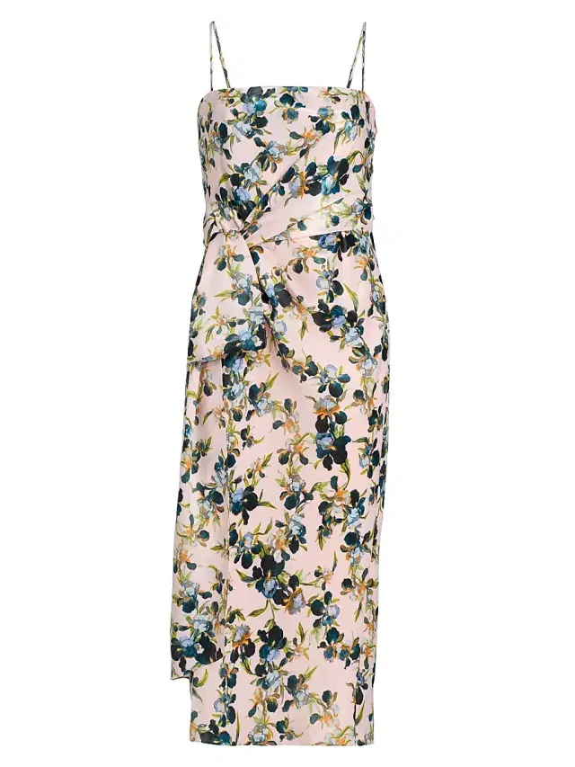 Women's Tilsa Trailing Iris Draped Cocktail Dress - Rosy Cloud Multi Women's Tilsa Trailing Iris Draped Cocktail Dress - Rosy Cloud Multi