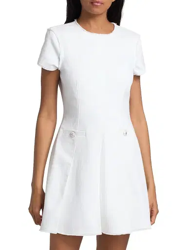 Cinq à Sept Women's Nova Short-Sleeve Denim Minidress | Thumbnail 3 Cinq à Sept Women's Nova Short-Sleeve Denim Minidress | Thumbnail 3
