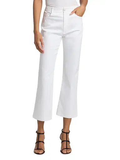Cinq à Sept Women's Stevie High-Rise Crop Jeans - White | Thumbnail 3 Cinq à Sept Women's Stevie High-Rise Crop Jeans - White | Thumbnail 3