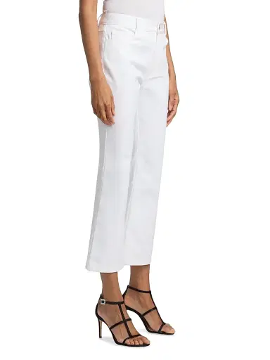 Cinq à Sept Women's Stevie High-Rise Crop Jeans - White | Thumbnail 4 Cinq à Sept Women's Stevie High-Rise Crop Jeans - White | Thumbnail 4