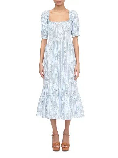 Hill House Home Women's The Louisa Nap Dress - Blue Petal Stripe | Thumbnail 2 Hill House Home Women's The Louisa Nap Dress - Blue Petal Stripe | Thumbnail 2