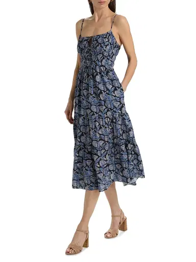 Ulla Johnson Women's Aydin Floral Cotton-Blend Midi-Dress | Thumbnail 2 Ulla Johnson Women's Aydin Floral Cotton-Blend Midi-Dress | Thumbnail 2