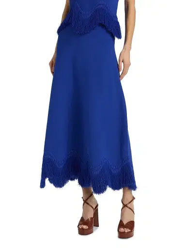 Ulla Johnson Women's Paulina Fringed-Hem Maxi Skirt | Thumbnail 3 Ulla Johnson Women's Paulina Fringed-Hem Maxi Skirt | Thumbnail 3