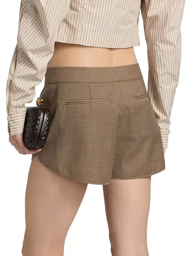 Ronny Kobo Women's Liam Pleated Shorts - Mink - Size Large | Thumbnail 5 Ronny Kobo Women's Liam Pleated Shorts - Mink - Size Large | Thumbnail 5