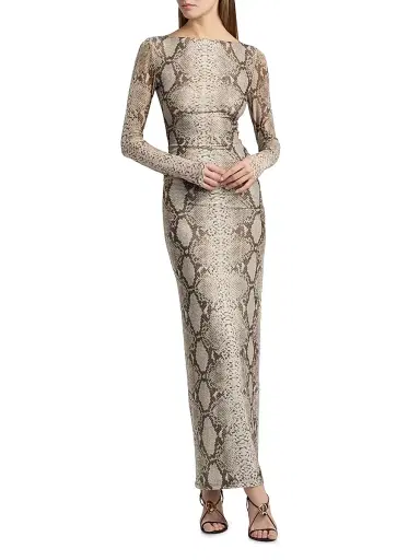 Ronny Kobo Women's Azana Snakeskin-Print Maxi Skirt | Thumbnail 2 Ronny Kobo Women's Azana Snakeskin-Print Maxi Skirt | Thumbnail 2