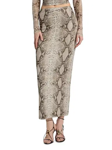 Ronny Kobo Women's Azana Snakeskin-Print Maxi Skirt | Thumbnail 3 Ronny Kobo Women's Azana Snakeskin-Print Maxi Skirt | Thumbnail 3