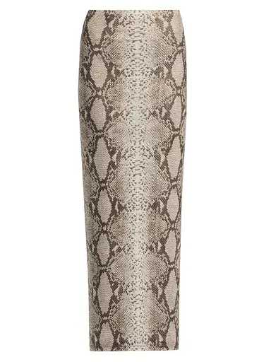 Ronny Kobo Women's Azana Snakeskin-Print Maxi Skirt | Thumbnail 1 Ronny Kobo Women's Azana Snakeskin-Print Maxi Skirt | Thumbnail 1