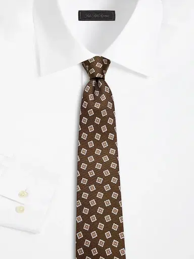 Kiton Men's Medallion-Print Silk Tie - Brown | Thumbnail 2 Kiton Men's Medallion-Print Silk Tie - Brown | Thumbnail 2