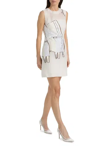 Jason Wu Collection Women's Lingerie Jacquard Minidress - Chalk Plaster | Thumbnail 2 Jason Wu Collection Women's Lingerie Jacquard Minidress - Chalk Plaster | Thumbnail 2