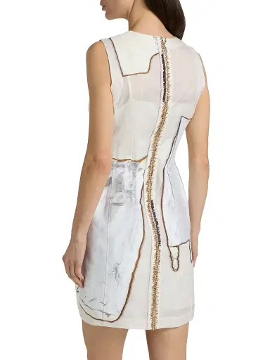 Jason Wu Collection Women's Lingerie Jacquard Minidress - Chalk Plaster | Thumbnail 5 Jason Wu Collection Women's Lingerie Jacquard Minidress - Chalk Plaster | Thumbnail 5