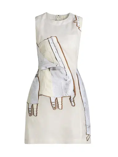Jason Wu Collection Women's Lingerie Jacquard Minidress - Chalk Plaster | Thumbnail 1 Jason Wu Collection Women's Lingerie Jacquard Minidress - Chalk Plaster | Thumbnail 1