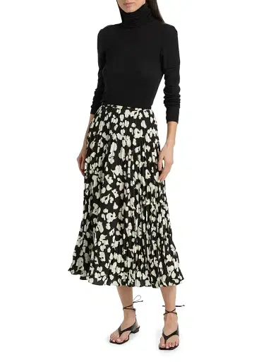 Proenza Schouler White Label Women's Runa Twill A-Line Midi-Skirt | Thumbnail 2 Proenza Schouler White Label Women's Runa Twill A-Line Midi-Skirt | Thumbnail 2
