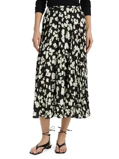 Proenza Schouler White Label Women's Runa Twill A-Line Midi-Skirt | Thumbnail 3 Proenza Schouler White Label Women's Runa Twill A-Line Midi-Skirt | Thumbnail 3