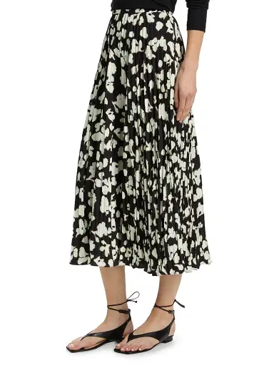 Proenza Schouler White Label Women's Runa Twill A-Line Midi-Skirt | Thumbnail 4 Proenza Schouler White Label Women's Runa Twill A-Line Midi-Skirt | Thumbnail 4