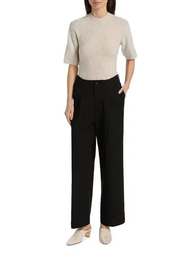Proenza Schouler White Label Women's Dana Short-Sleeve Sweater - Off White - Size XL | Thumbnail 2 Proenza Schouler White Label Women's Dana Short-Sleeve Sweater - Off White - Size XL | Thumbnail 2