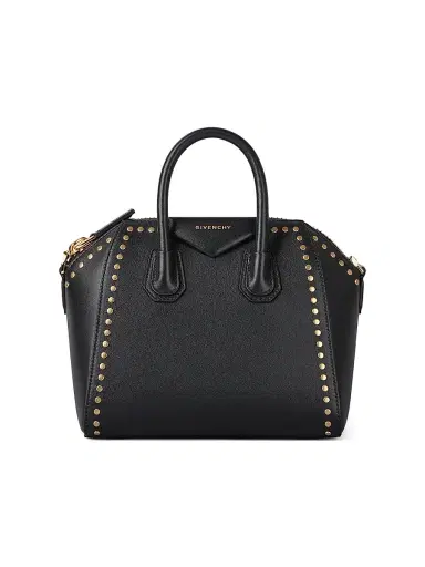 Givenchy Women's Mini Antigona Top Handle Bag in Box Leather - Black | Thumbnail 1 Givenchy Women's Mini Antigona Top Handle Bag in Box Leather - Black | Thumbnail 1