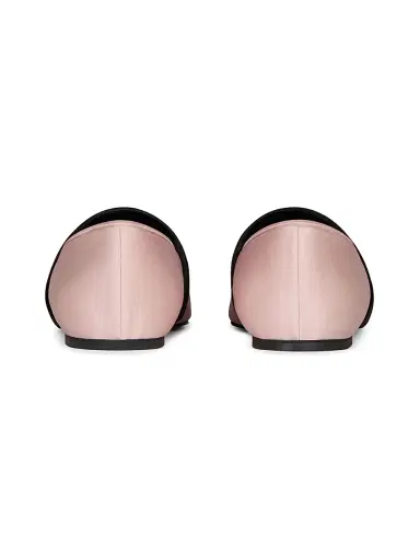 Givenchy Women's Sliced Square Ballerina Flats in Satin - Silk Pink | Thumbnail 4 Givenchy Women's Sliced Square Ballerina Flats in Satin - Silk Pink | Thumbnail 4