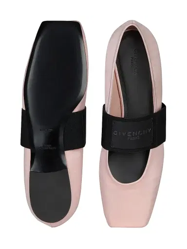 Givenchy Women's Sliced Square Ballerina Flats in Satin - Silk Pink | Thumbnail 5 Givenchy Women's Sliced Square Ballerina Flats in Satin - Silk Pink | Thumbnail 5