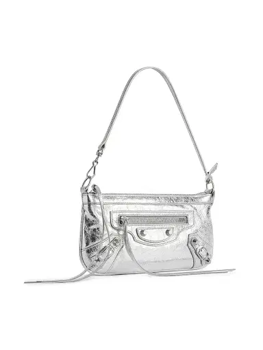 Balenciaga Women's Le City Top Handle Bag on Strap - Silver | Thumbnail 4 Balenciaga Women's Le City Top Handle Bag on Strap - Silver | Thumbnail 4