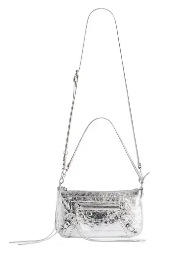 Balenciaga Women's Le City Top Handle Bag on Strap - Silver | Thumbnail 7 Balenciaga Women's Le City Top Handle Bag on Strap - Silver | Thumbnail 7