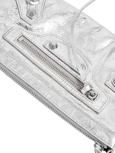 Balenciaga Women's Le City Top Handle Bag on Strap - Silver | Thumbnail 8 Balenciaga Women's Le City Top Handle Bag on Strap - Silver | Thumbnail 8