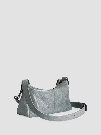 Balenciaga Men's Le City Moto Crossbody Bag - Blue Grey | Thumbnail 3 Balenciaga Men's Le City Moto Crossbody Bag - Blue Grey | Thumbnail 3
