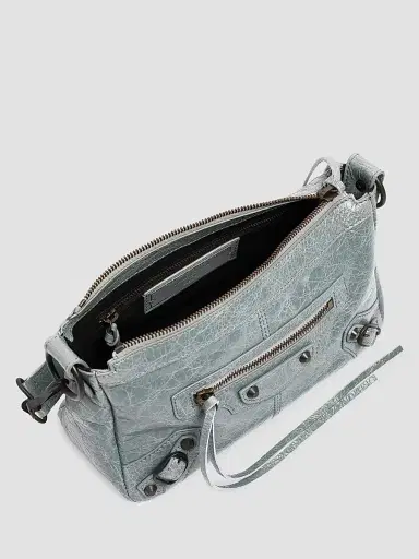 Balenciaga Men's Le City Moto Crossbody Bag - Blue Grey | Thumbnail 4 Balenciaga Men's Le City Moto Crossbody Bag - Blue Grey | Thumbnail 4