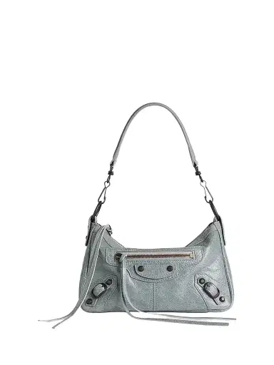 Balenciaga Men's Le City Moto Crossbody Bag - Blue Grey | Thumbnail 1 Balenciaga Men's Le City Moto Crossbody Bag - Blue Grey | Thumbnail 1
