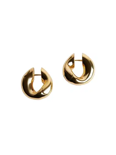 Balenciaga Women's Eisa Earrings - Shiny Gold | Thumbnail 1 Balenciaga Women's Eisa Earrings - Shiny Gold | Thumbnail 1