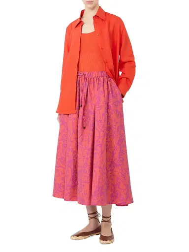 Max Mara Women's Viscose Blend Yarn Top - Coral - Size XL | Thumbnail 5 Max Mara Women's Viscose Blend Yarn Top - Coral - Size XL | Thumbnail 5
