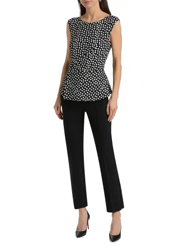 Chiara Boni La Petite Robe Women's Suzue Polka Dot Straight-Leg Jumpsuit - Bette Small Black - Size 8 | Thumbnail 3 Chiara Boni La Petite Robe Women's Suzue Polka Dot Straight-Leg Jumpsuit - Bette Small Black - Size 8 | Thumbnail 3