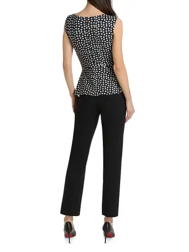Chiara Boni La Petite Robe Women's Suzue Polka Dot Straight-Leg Jumpsuit - Bette Small Black - Size 8 | Thumbnail 5 Chiara Boni La Petite Robe Women's Suzue Polka Dot Straight-Leg Jumpsuit - Bette Small Black - Size 8 | Thumbnail 5
