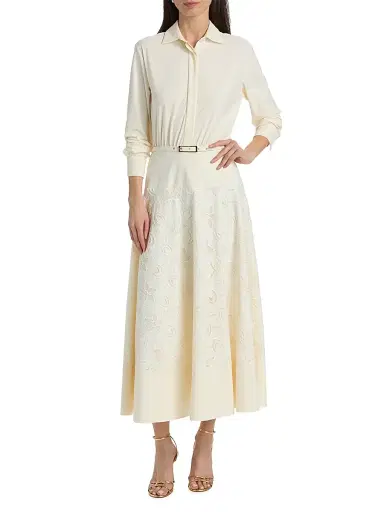 Chiara Boni La Petite Robe Women's Febea Lace A-Line Midi-Shirtdress | Thumbnail 2 Chiara Boni La Petite Robe Women's Febea Lace A-Line Midi-Shirtdress | Thumbnail 2