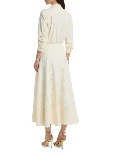 Chiara Boni La Petite Robe Women's Febea Lace A-Line Midi-Shirtdress | Thumbnail 5 Chiara Boni La Petite Robe Women's Febea Lace A-Line Midi-Shirtdress | Thumbnail 5