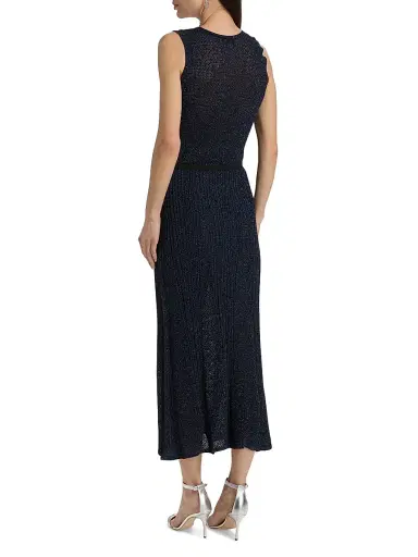 Chiara Boni La Petite Robe Women's Risse Metallic Knit Star Midi-Dress | Thumbnail 5 Chiara Boni La Petite Robe Women's Risse Metallic Knit Star Midi-Dress | Thumbnail 5