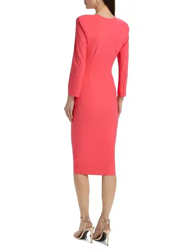 Chiara Boni La Petite Robe Women's Azula Ruched Midi-Dress | Thumbnail 5 Chiara Boni La Petite Robe Women's Azula Ruched Midi-Dress | Thumbnail 5