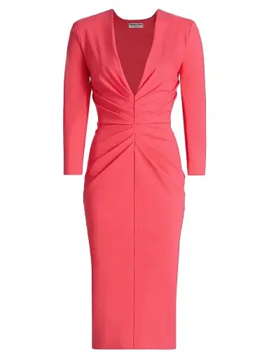 Chiara Boni La Petite Robe Women's Azula Ruched Midi-Dress | Thumbnail 1 Chiara Boni La Petite Robe Women's Azula Ruched Midi-Dress | Thumbnail 1
