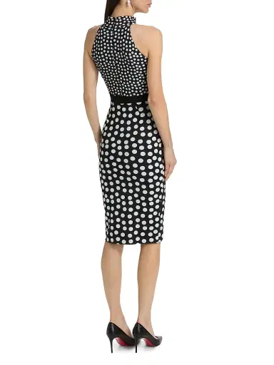 Chiara Boni La Petite Robe Women's Gudrum Polka Dot Sleeveless Midi-Dress - Bette Small Black | Thumbnail 5 Chiara Boni La Petite Robe Women's Gudrum Polka Dot Sleeveless Midi-Dress - Bette Small Black | Thumbnail 5