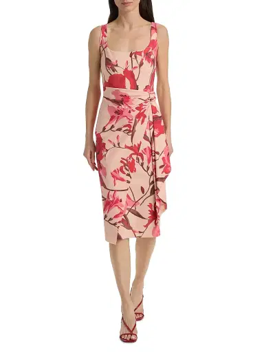 Chiara Boni La Petite Robe Women's Ermy Floral Print Midi-Dress | Thumbnail 2 Chiara Boni La Petite Robe Women's Ermy Floral Print Midi-Dress | Thumbnail 2