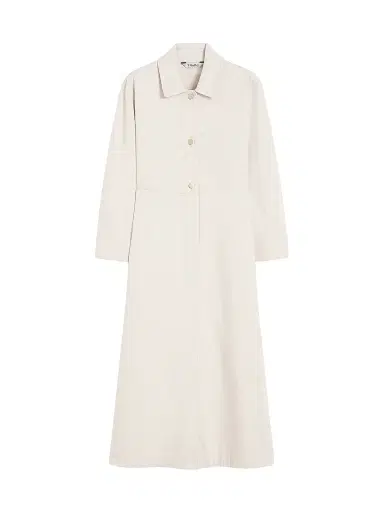 Max Mara Women's Cotton Bull Denim Shirt Dress - Sand - Size 14 | Thumbnail 1 Max Mara Women's Cotton Bull Denim Shirt Dress - Sand - Size 14 | Thumbnail 1