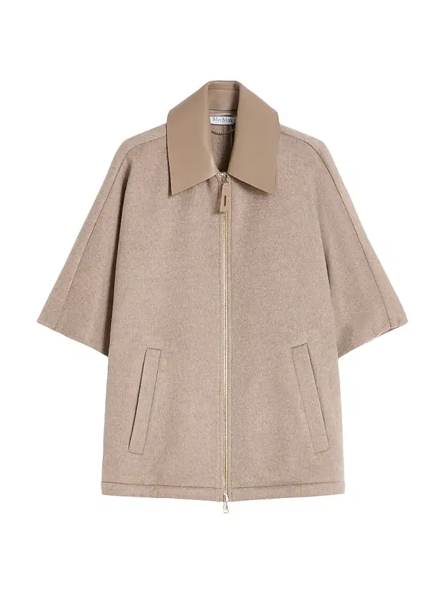 Women's Double Faced Cashmere Broadcloth Cape - Tawny Bronze Brown Women's Double Faced Cashmere Broadcloth Cape - Tawny Bronze Brown