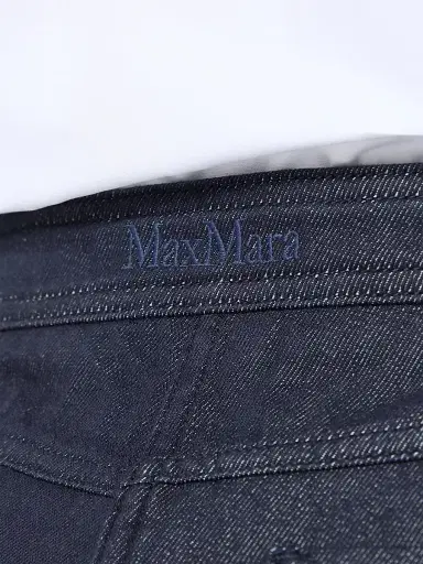 Max Mara Women's Denim Look Cotton Trousers - Midnightblue - Size 16 | Thumbnail 6 Max Mara Women's Denim Look Cotton Trousers - Midnightblue - Size 16 | Thumbnail 6
