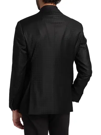 Emporio Armani Men's Houndstooth Stretch-Virgin Wool Blazer - Black - Size 46 | Thumbnail 5 Emporio Armani Men's Houndstooth Stretch-Virgin Wool Blazer - Black - Size 46 | Thumbnail 5