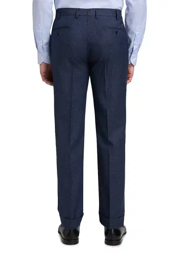 Emporio Armani Men's Textured Virgin Wool Trousers - Navy - Size 40 | Thumbnail 5 Emporio Armani Men's Textured Virgin Wool Trousers - Navy - Size 40 | Thumbnail 5