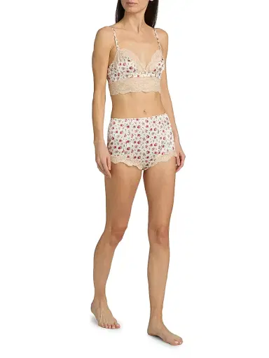 Dolce & Gabbana Women's Guaina Rose Print Silk-Blend Brief - Roselline - Size XL | Thumbnail 2 Dolce & Gabbana Women's Guaina Rose Print Silk-Blend Brief - Roselline - Size XL | Thumbnail 2