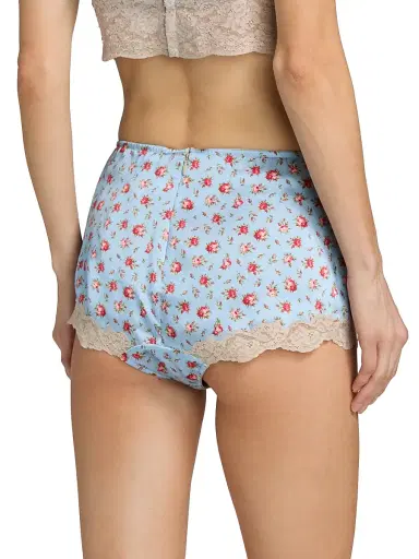 Dolce & Gabbana Women's Guaina Floral Silk-Blend Satin Briefs - Roselline Celeste - Size XL | Thumbnail 4 Dolce & Gabbana Women's Guaina Floral Silk-Blend Satin Briefs - Roselline Celeste - Size XL | Thumbnail 4